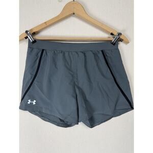 Under Armour Women's Shorts Loose Heatgear‎ M Gray Drawstring Running Activewear
